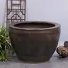 1.2m Bol para Peces de Cerámica Jingdezhen Nenúfar Maceta de Loto Tanque Maceta Grande para Patio Balcón Tanque de Agua Plantación de Árboles Maceta