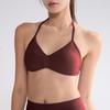 Roupa íntima esportiva de verão com alça no pescoço para mulheres, à prova de choque, com bojo, colete fitness para yoga, costas bonitas, sutiã esportivo à prova de choque para corrida