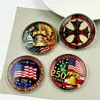 Insignia de Aniversario Americana de Venta Caliente Transfronteriza Broche de Bandera Nacional de Personalidad Creativa Accesorios Decorativos Metálicos en Relieve
