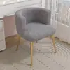 Sofá perezoso de lana de cordero de moda, silla de manicura, silla de computadora para niñas, sofá individual para vestidor, tocador de maquillaje