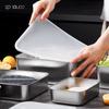 Nevera-congelador sellada de acero inoxidable 304 japonesa para cocina, hogar, de grado alimenticio, con tapa