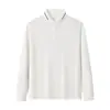 Contiene Camisa Polo de Manga Larga de Lana de Oveja para Hombre 240g Top Cálido Casual Otoño Nuevo Polo Antiarrugas Personalización