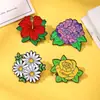 Broche de Flor Rosa para Planta Regalo del Día de San Valentín Insignia de Margarita Blanca de Dibujos Animados Accesorios para Ropa Medalla