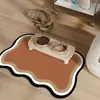 Tapete de Chão Novo de Lama de Diatomáceas de Forma Especial Simples para Animais de Estimação, Tapete de Alimentação à Prova de Salpicos e Resistente a Manchas, Antiderrapante e Fácil de Limpar