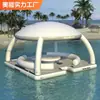 Mesa Flotante Inflable para Yates con Toldo, Sofá Inflable, Carpa Bar, Estacionamiento Marítimo, Pabellón Flotante