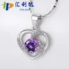 Rápido mano TikTok en línea Rojo Vivo suministro collar de plata ocho corazones y ocho flechas alta imitación color D moissanita Trébol colgante femenino