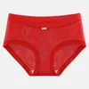 Nova Calcinha Feminina de Bambu com Gaze Estilo Chinês Vintage Micro-Esculpida, Confortável e Respirável, Cintura Média-Alta com Relevo, Estilo Nacional