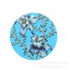 Accesorios DIY Aleación Pintura Colorida Patrón Artístico Flor Mariposa Gotas de Agua Redondo Pendientes Accesorios Colgantes