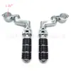 Venta al por mayor Juego completo de reposapiés plegables para pasajero de aleación de aluminio ajustables para motocicleta 32 mm