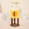 Tianyuan Pet Personalizado Série Rato de Queijo Estrutura de Escalada para Gatos Painel de Partículas Grau E1 Veludo Ártico Árvore para Gatos Fabricante Atacado