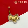 Oro Puro 999 Serie del Año del Caballo, Llavero Hazte Rico Inmediatamente, Colgante para Teléfono Móvil, Felicitaciones de Año Nuevo, Regalo de Tienda de Oro para Transmisión en Vivo