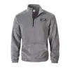 Popular Sudadera Suelta de Otoño e Invierno para Hombre de Amazon Talla Europea Manga Larga Cuello Alto Media Cremallera Ropa para Hombre