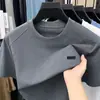 2026 Novas Camisetas Masculinas Gola Redonda Verão Finas de Manga Curta para Homens Jovens e de Meia-Idade Versáteis Tendência Camisetas