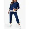2026 Marca independiente europea y americana transfronteriza Amazon nuevo conjunto de sudadera casual holgada de manga larga para mujer con bloques de color