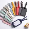 Etiqueta de equipaje de doble cara engrosada anti-pérdida, regalo de empresa, accesorio de viaje, etiqueta de equipaje de cuero personalizada