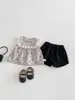 Ropa de Bebé, Ropa de Verano, Traje Estilo Coreano para Niña Bebé, Camisa de Muñeca de Verano para Bebé, Conjunto de Dos Piezas, Estilo Delgado, Top para Uso al Aire Libre