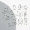 Clips para Papel con Forma Especial de Metal de Venta Caliente Transfronteriza Clips Creativos para Papel de Oficina Clips para Papel Marcador de Páginas Plateado Clips para Papel Venta al por Mayor