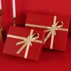 Caja de Regalo Souvenir Roja Tapa Superior e Inferior Lazo Regalo de Cumpleaños Caja de Empaque para Cosméticos Caja Vacía Al Por Mayor