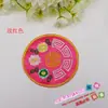 Novos Materiais DIY para Fantasias de Performance, Patches de Tecido Bordados Redondos Estilo Étnico Minoritário, Flor 3830 # Estampagem a Quente