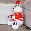 Olá Urso de Natal Inflável Personalizado para Eventos Temáticos Cenografia de Palco Modelo Grande Inflável Realista