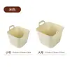 Cubo de Almacenamiento Cuadrado de Escritorio, Cubo de Almacenamiento Portátil de Goma Suave para Baño, Sala de Estar, Dormitorio, Cubo de Basura Húmeda