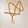 L08 Lote Misto Aço Inoxidável Minimalista Estilo Metal Raio Coração Estilo Lote Pingente Design Choker Colar da Moda