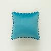 Funda de Cojín de Terciopelo Holandés para Sala de Estar Minimalista Moderna Cuidadosamente Seleccionada con Bordes de Bolas Grandes, Funda de Cojín Estilo Ins Nórdico Sin Relleno