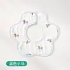 Toalha de Saliva para Bebê, Babador de Algodão Bambu de Seis Camadas para Bebê, Babador de Gaze Macio e Respirável, Toalha de Saliva Giratória em Formato de Pétala