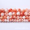 Cuentas sueltas de Jade Persa blanco naranja comercio Ming DIY hechas a mano pulsera collar joyería tejida accesorios al por mayor