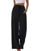 Pantalones Anchos para Mujer con Cordón Elástico en la Cintura y Bolsillos, Ropa de Playa para Vacaciones de Verano, Pantalones Anchos de Vacaciones