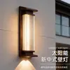 Luminária de Parede Externa à Prova d'Água Parede Externa Novo Estilo Chinês Mármore Falso Villa Entrada Principal Luminária de Parede Luminária de Parede para Pendurar em Cerca de Quintal Externo