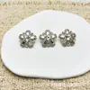 Nuevos botones metálicos con forma de flor y adornos de diamantes, abrigo de moda estilo Chanel, gabardina, traje, botones decorativos cosidos a mano