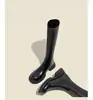 Botas femininas longas, nova coleção outono/inverno 2024, com salto oculto para altura extra, efeito emagrecedor e um design estiloso de cano alto