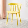Silla de Comedor de Plástico Estilo Nórdico con Respaldo Vertical para Apartamento Pequeño Mesa de Comedor en Casa Silla Tienda de Postres Ligera Apilable Silla de Ocio