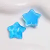 Zhen Tu Céu Estrelado Sonhador Glitter Ondas d'Água Estrela de Cinco Pontas Resina Meia Esfera Patch Acessórios Brincos DIY Acessórios de Cabelo