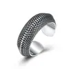 Anillo Vintage Escama de Dragón para Hombre Moderno Distintivo Anillo Abierto Moda Estilo Hip Hop Plata Tailandesa Imitación Patrón de Serpiente Anillo Individual para Hombre