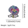 Broche TDAH Desenho Animado Emblema de Metal Criativo Letra Inglesa Joia Medalha Broche para Roupa Acessórios Ingleses