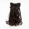 Peluca de cola de caballo para niñas, cabello rizado mediano y largo, peluca con lazo, correa para cola de caballo, accesorios para el cabello para niñas
