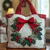 2026 Nuevo Bolso Tote Acolchado de Moda Navideño Estampado Digital Transfronterizo Bolso de Algodón Casual para el Trabajo