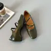 Nuevos zapatos de ballet de punta cuadrada, zapatos retro de cuero ultra suaves para el día a día, zapatos Mary Jane casuales deportivos de otoño 2026 para mujer