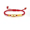 Pulsera de Oro Puro 999 Shuibei Gold Amor de por Vida 1314 Pulsera Tejida a Mano para Parejas en el Día de San Valentín Chino