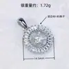 Accesorios DIY de Plata de Ley S925 Juego de Diamantes y Perlas Pendientes de Girasol Vacíos Colgante Productos Semi-Terminados Venta Directa de Fábrica!