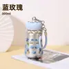Taza Térmica de Acero Inoxidable con Revestimiento de Titanio para Mujer Alta Apariencia Pintura de Flor de Hielo Taza Floral Ligera Portátil Taza de Viaje Conservación del Frío Conservación del Calor Taza de Agua Taza
