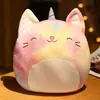 Muñeco de Almohada de Unicornio Fudge Cara Lindo Asiento Cintura Juguete de Felpa Cojín de Cama Muñeca de Trapo Muñeca