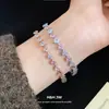 Pulseira Simples e Estilosa com Fecho de Zircônia Quadrada com um Design Doce e Delicado, Toque de Luxo Leve e Sofisticado