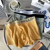 Cueca Boxer Masculina Poliga Fox Cor Sólida Listrada Respirável Leve Algodão Respirável Interno Tamanho Grande Boxer Brief Masculina