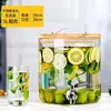 Cubo de Coca-Cola, Cubo para Bebidas de Jugo, Buffet, Cubo para Té de Frutas, Cubo para Vino, Cubo de Vidrio de Gran Capacidad, Tetera para Agua Fría con Grifo