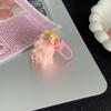 Nuevo y lindo llavero tridimensional de cerdito, colgante para mochila escolar de chica estrella, regalo para novia, adornos colgantes de dibujos animados