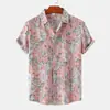 Camisa Hawaiana para Hombre Verano Playa Casual Estampado de Girasol 3D Top Corto Moda Exterior Corte Holgado