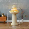 Ornamentação de Fonte de Água Corrente Água Circulante Atração de Riqueza Bola Grande Piso Tanque de Peixes Paisagem Interna Sala de Estar